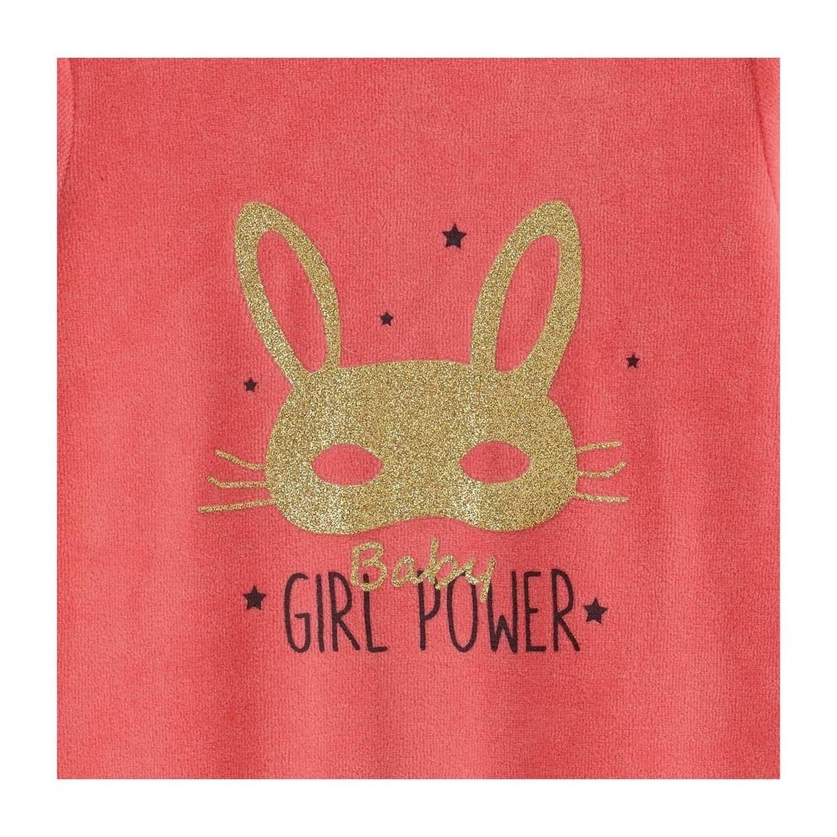 IN EXTENSO Dors bien velours lapin bébé fille