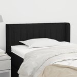VIDAXL Tete de lit avec oreilles Noir 103x16x78/88 cm Tissu