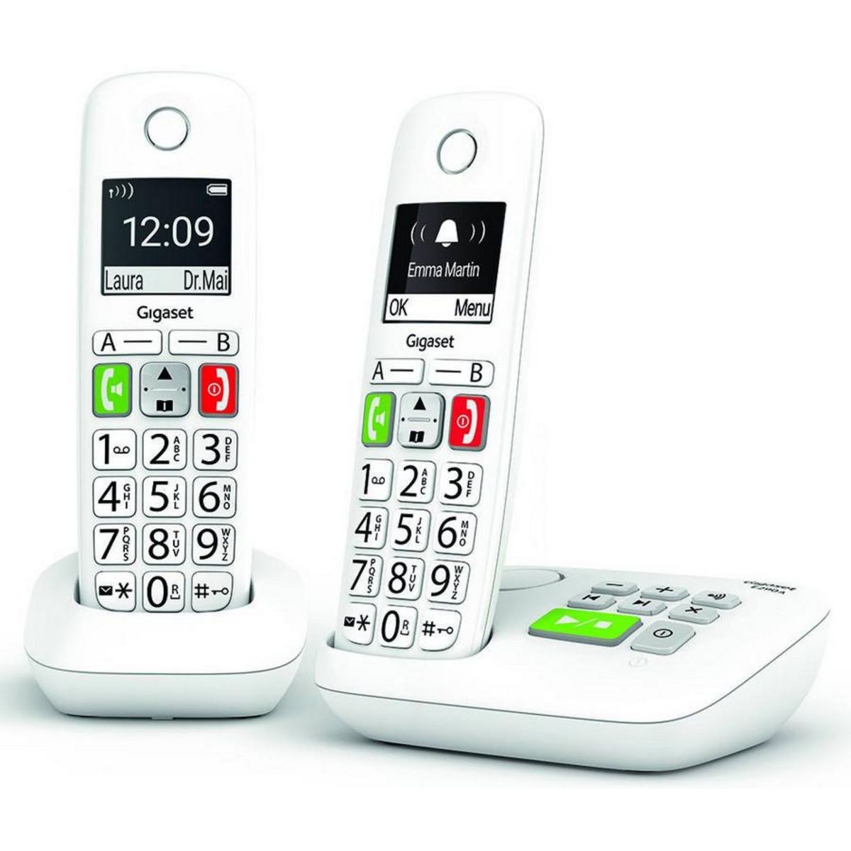 GIGASET Téléphone sans fil duo dect blanc avec répondeur - e290aduo