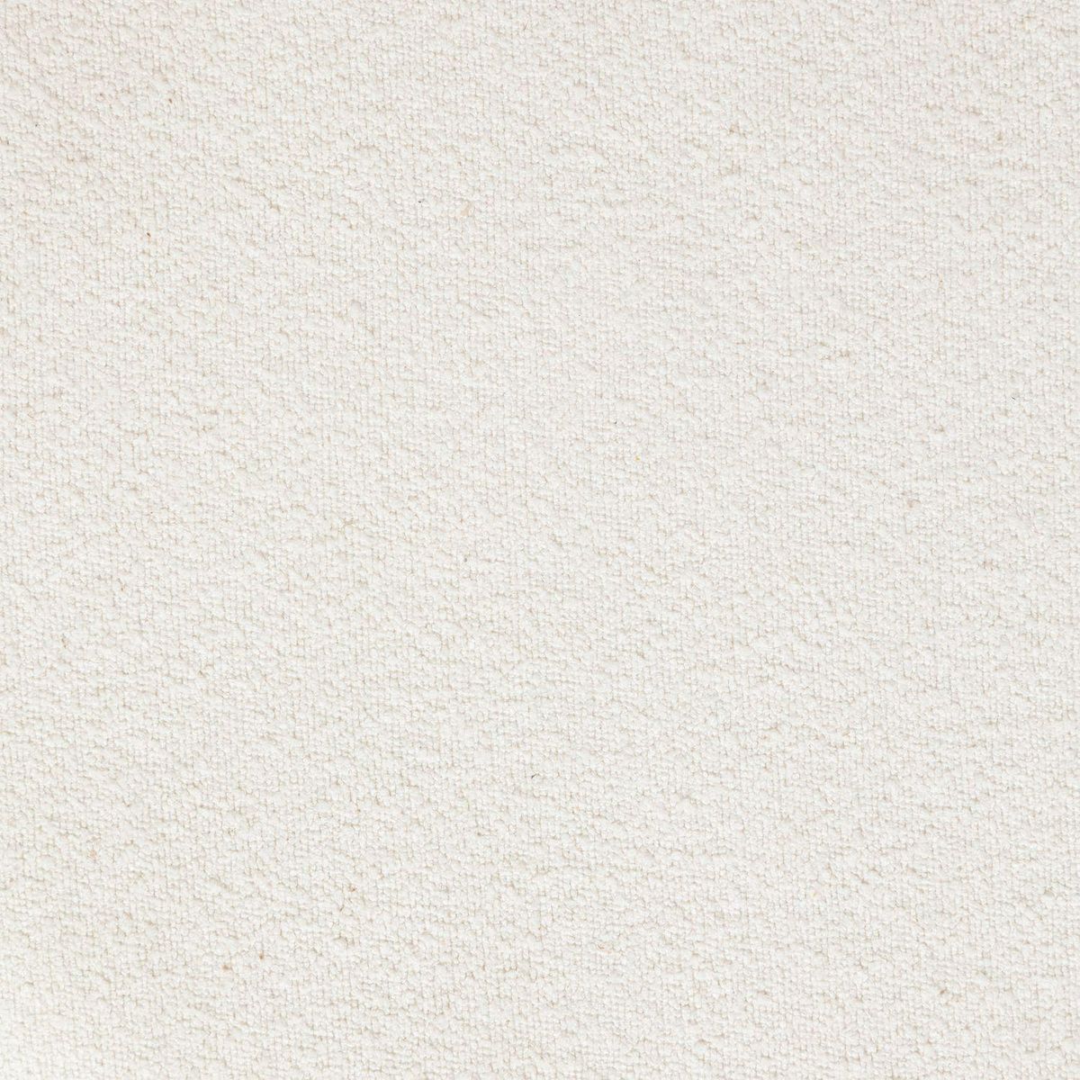 ATMOSPHERA Tabouret d'appoint effet bouclette avec pieds en bambou BANSA - Blanc