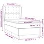 Voir la diapositive 6 : VIDAXL Sommier a lattes de lit avec matelas Gris fonce 80x200 cm Tissu