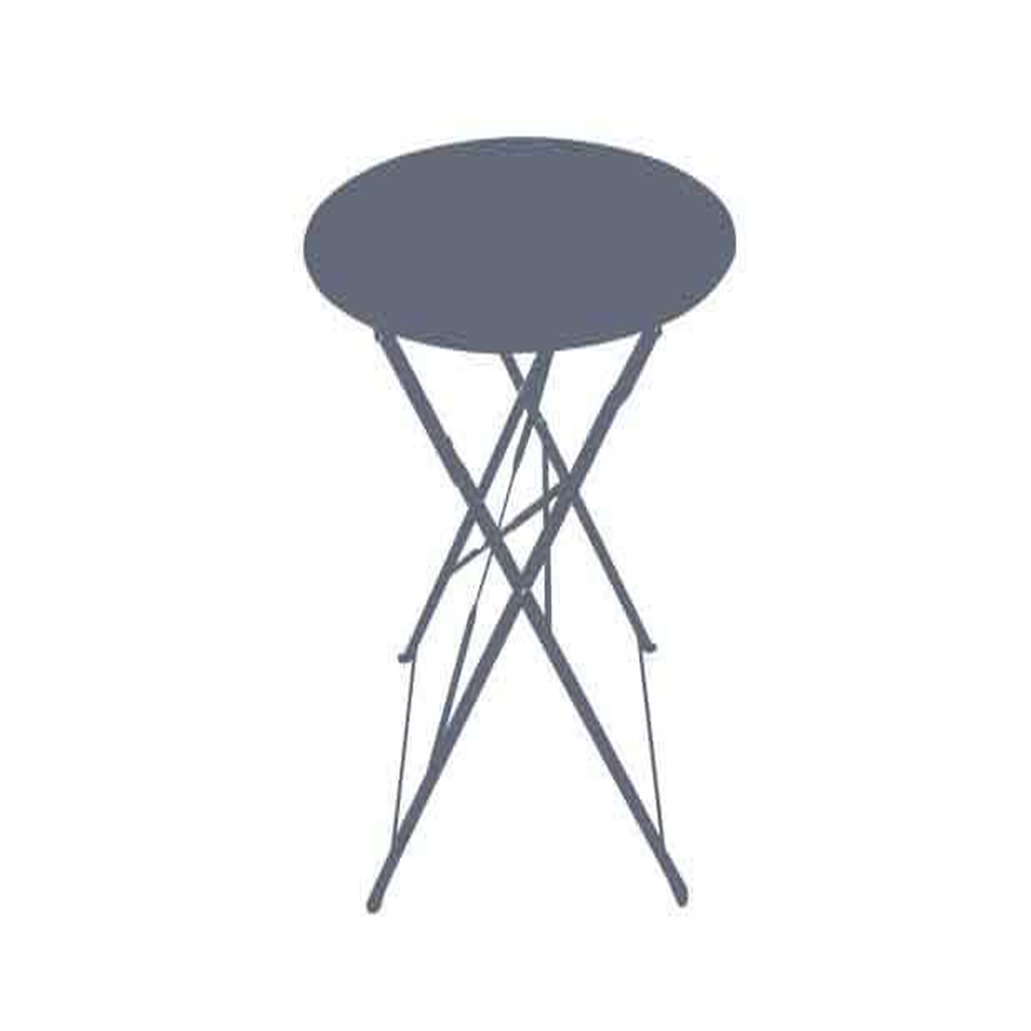 Chalet & jardin Table ronde d'extérieur pliante Bistro en acier - Gris