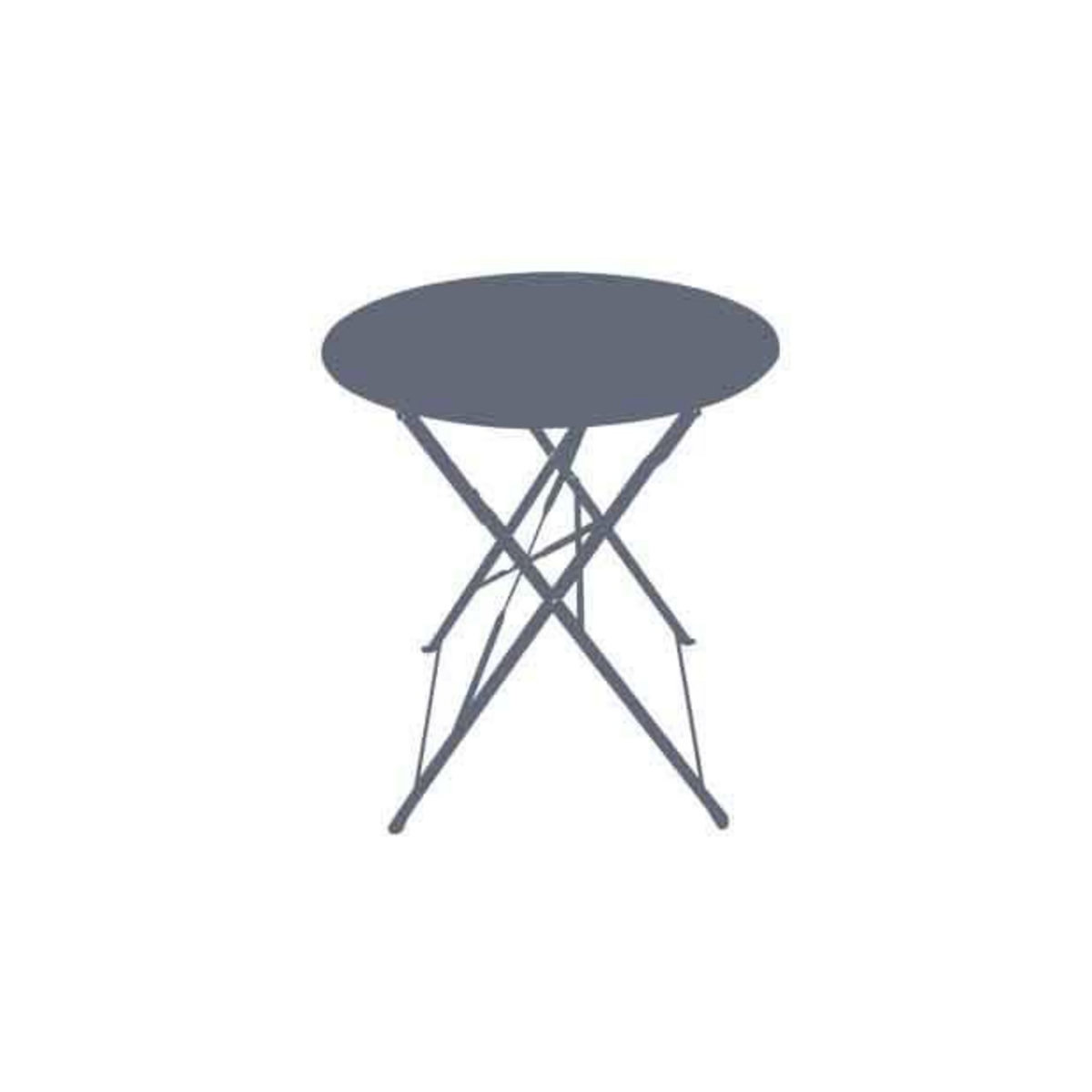 Chalet & jardin Table ronde d'extérieur pliante Bistro en acier - Gris
