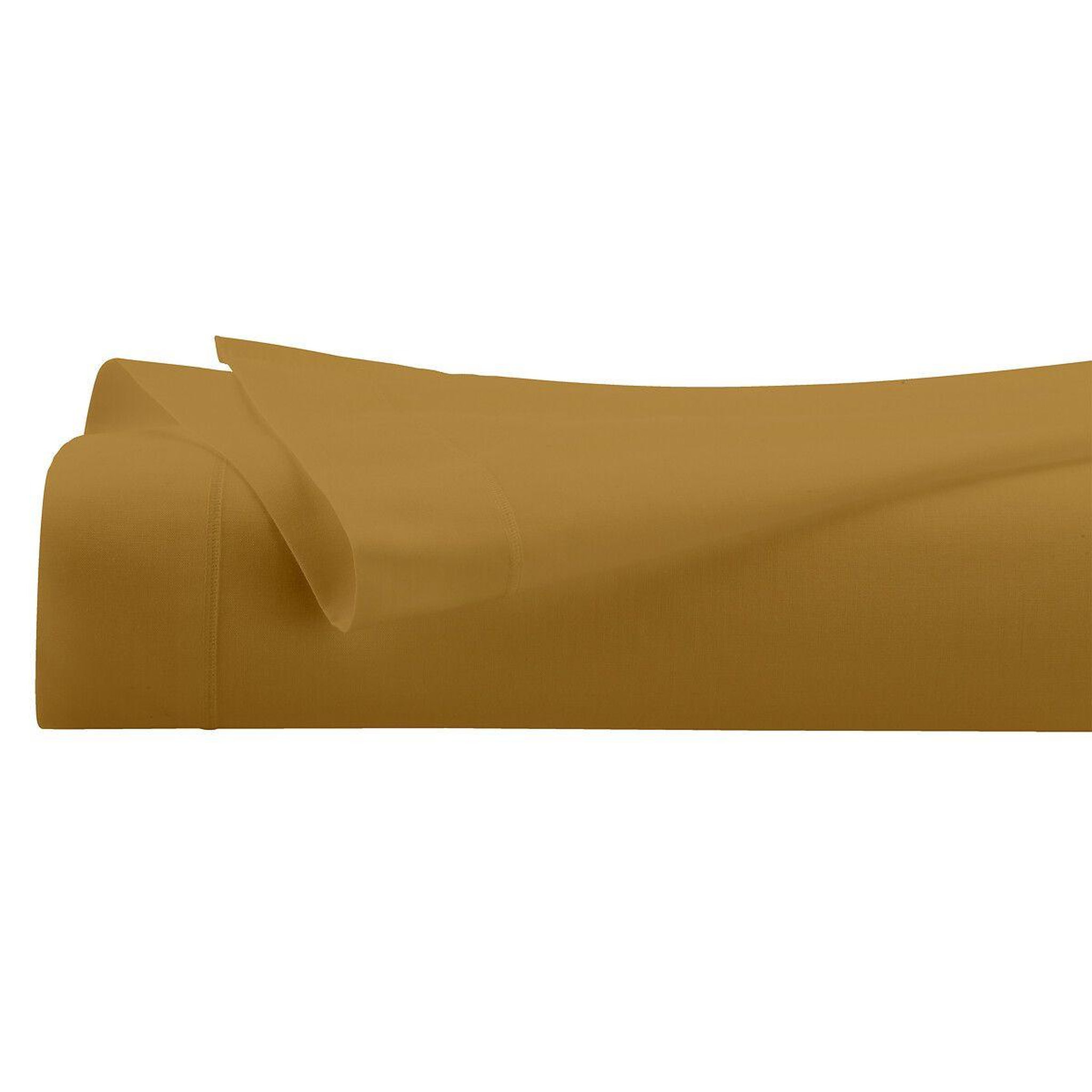 Voir la diapositive 2 : ATMOSPHERA Drap plat 1 personne  percale  180x290cm mordoré