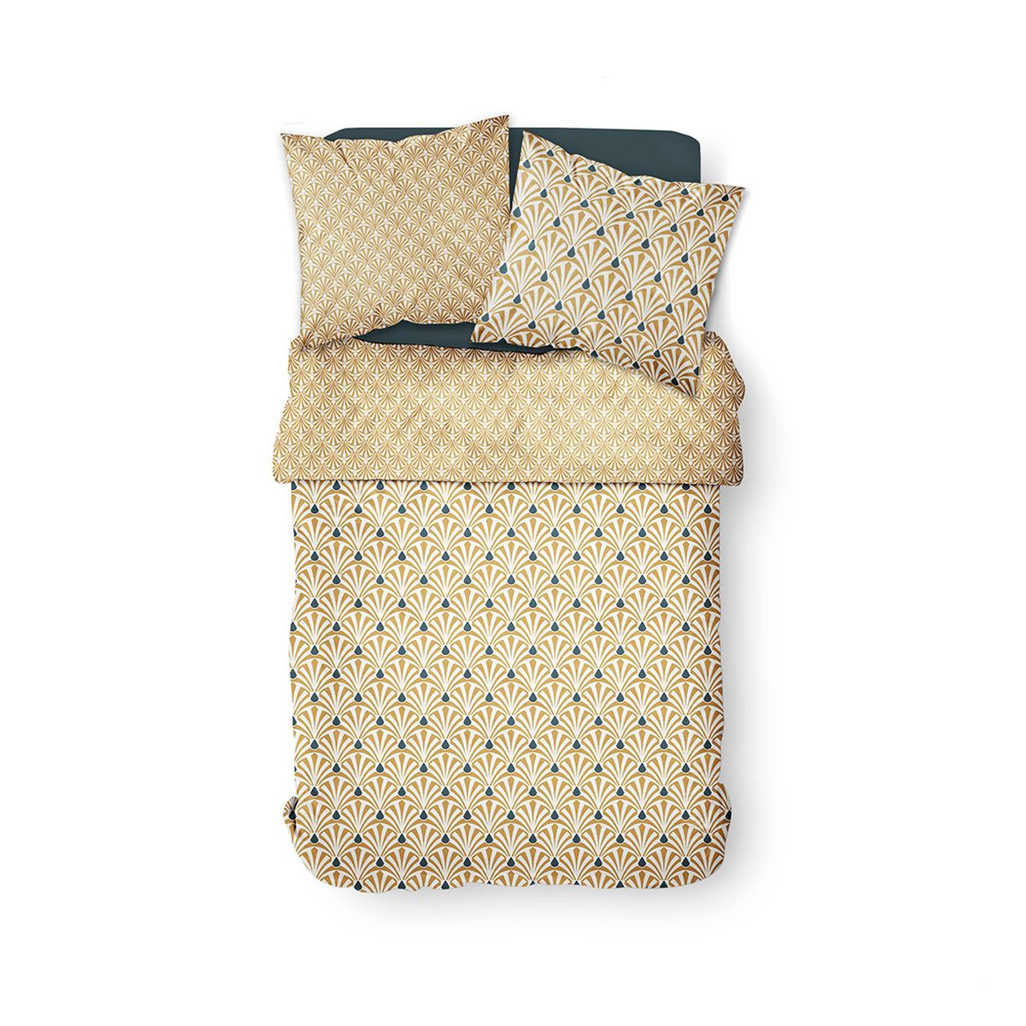 Voir la diapositive 3 : TODAY Parure housse de couette en coton 57 fils LOLA