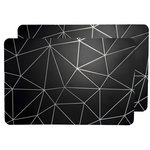 HABITABLE Lot de 2 sets de table avec encre métallique COPPER. Coloris disponibles : Jaune, Gris