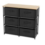 FORNORD Commode 6 tiroirs intissés