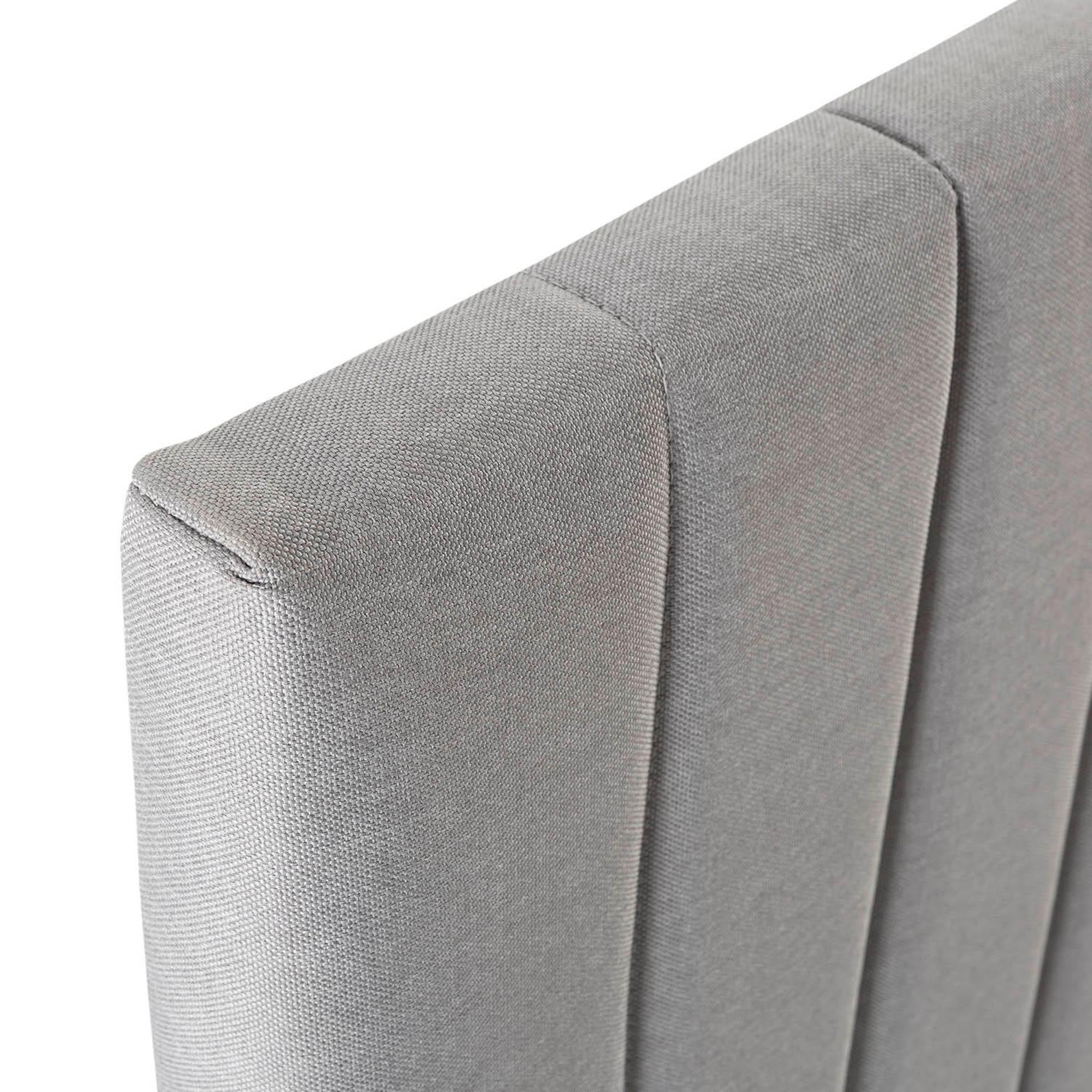 Voir la diapositive 5 : VS VENTA-STOCK Tête de lit tapissée Eris 90x60 cm Gris clair