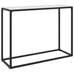 VIDAXL Table console Blanc 100x35x75 cm Verre trempe