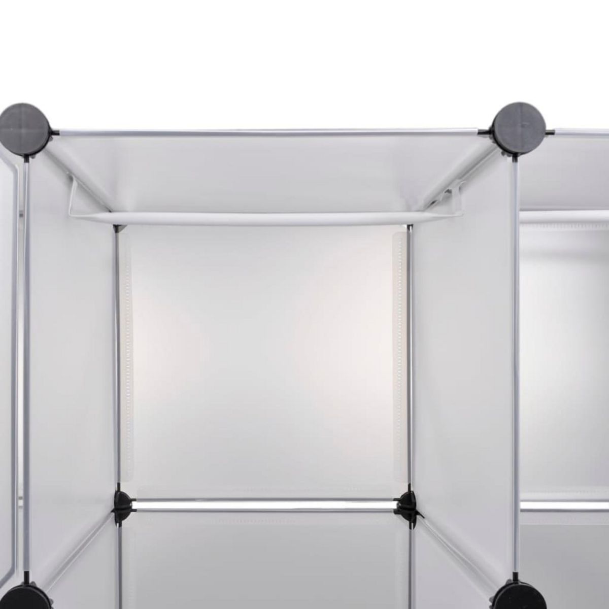 VIDAXL Cabinet modulable avec 18 compartiments blanc 37x146x180,5 cm