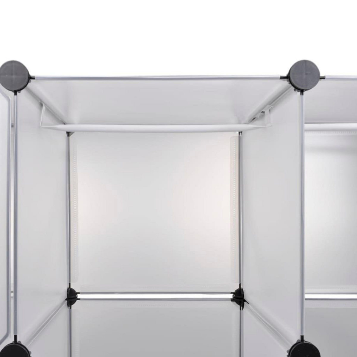 VIDAXL Cabinet modulable avec 18 compartiments blanc 37x146x180,5 cm