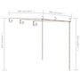 Voir la diapositive 6 : VIDAXL Pergola de jardin Marron antique 3x3x2,5 m Fer