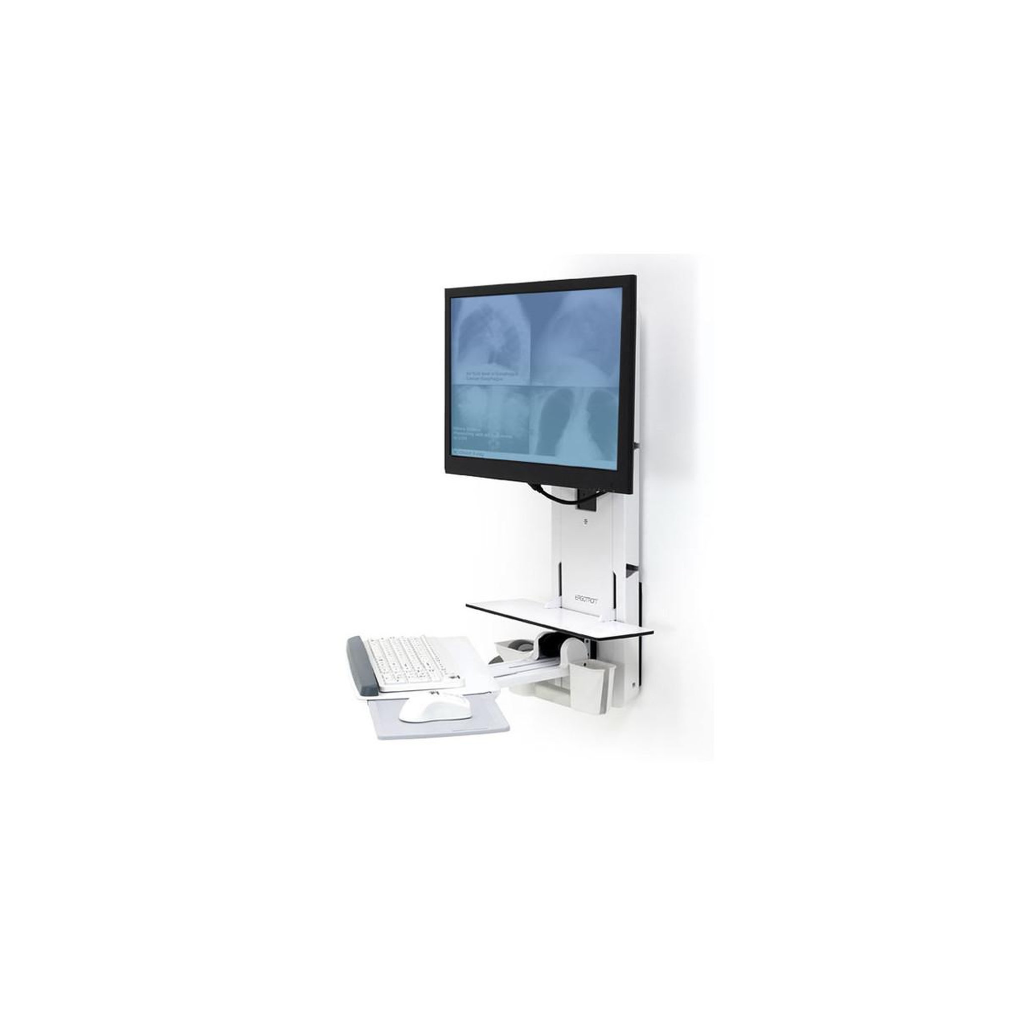 Voir la diapositive 2 : Ergotron Ergotron 61-080-062 support d'écran plat pour bureau 61 cm (24 ) Mur Blanc
