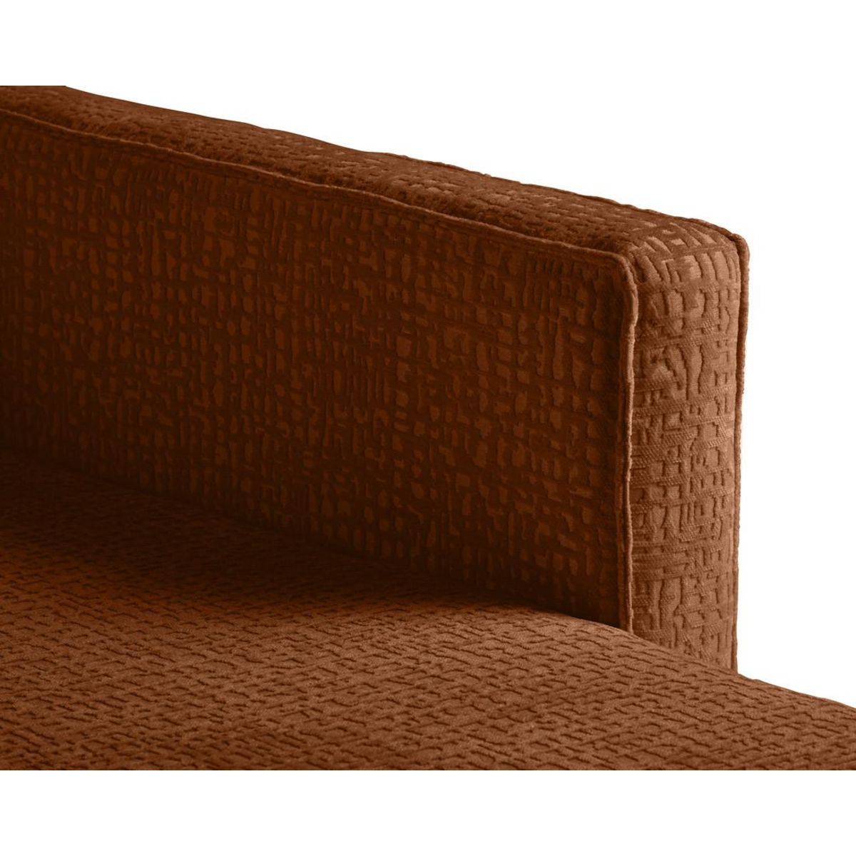 LISA DESIGN Charlie - canapé panoramique en u 7 places - convertible avec coffre - en tissu velours relief