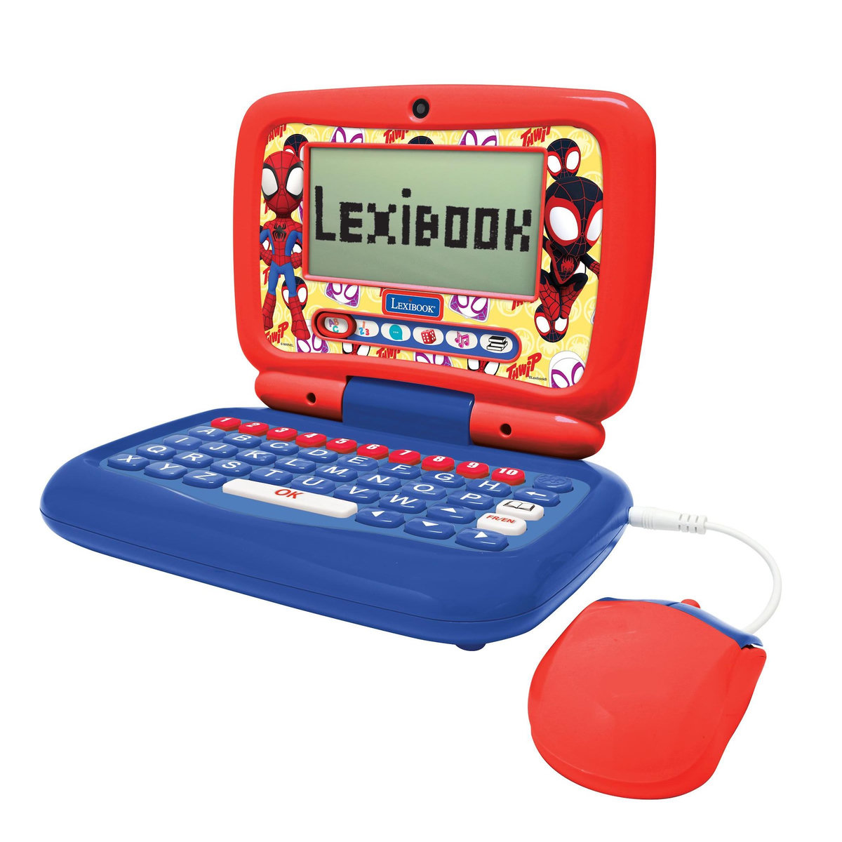 Lexibook Spidey ordinateur portable éducatif parlant bilingue – 40 activités en français et anglais