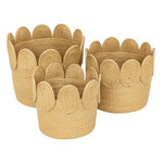 ATMOSPHERA Lot de 3 Paniers Déco  Inuit Dreams  29cm Naturel