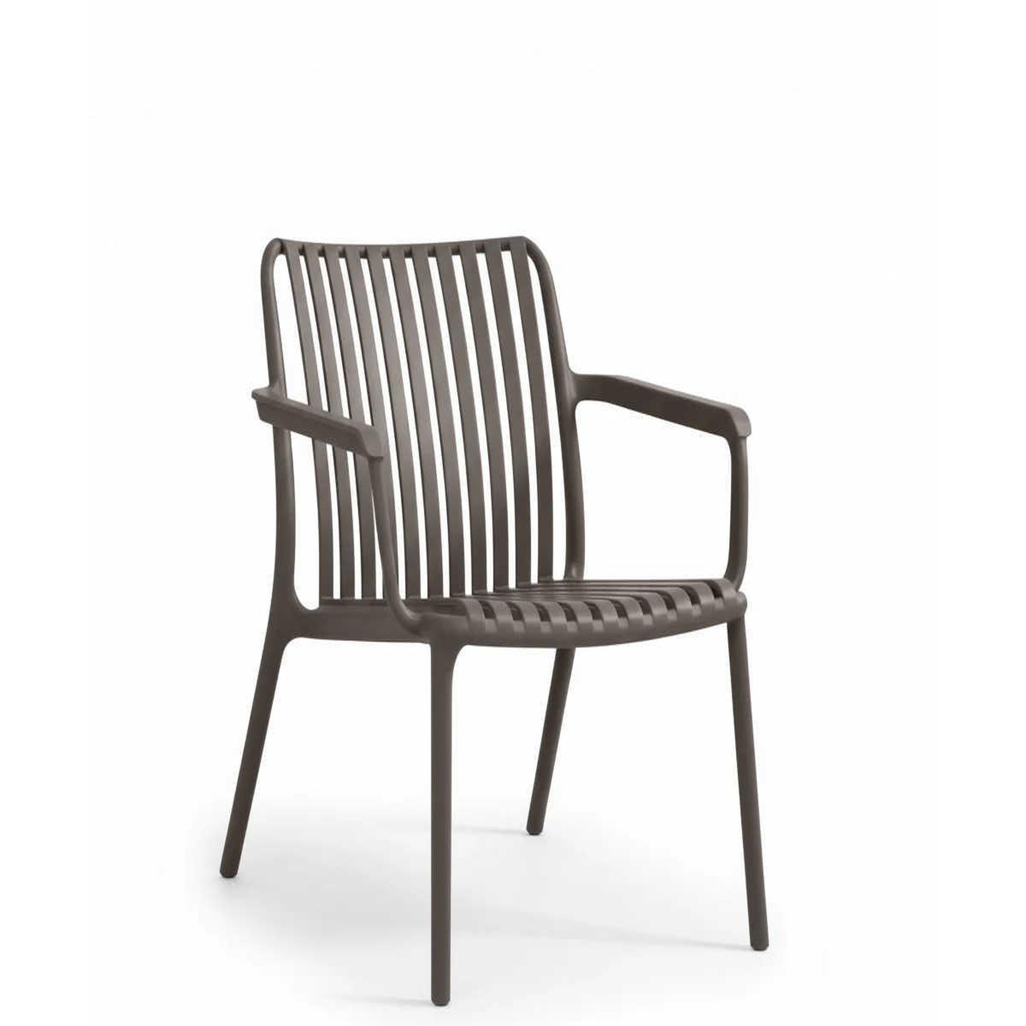 Jardiline Fauteuil bas de jardin en résine pp 50 % recyclé joysxee, taupe - jardiline