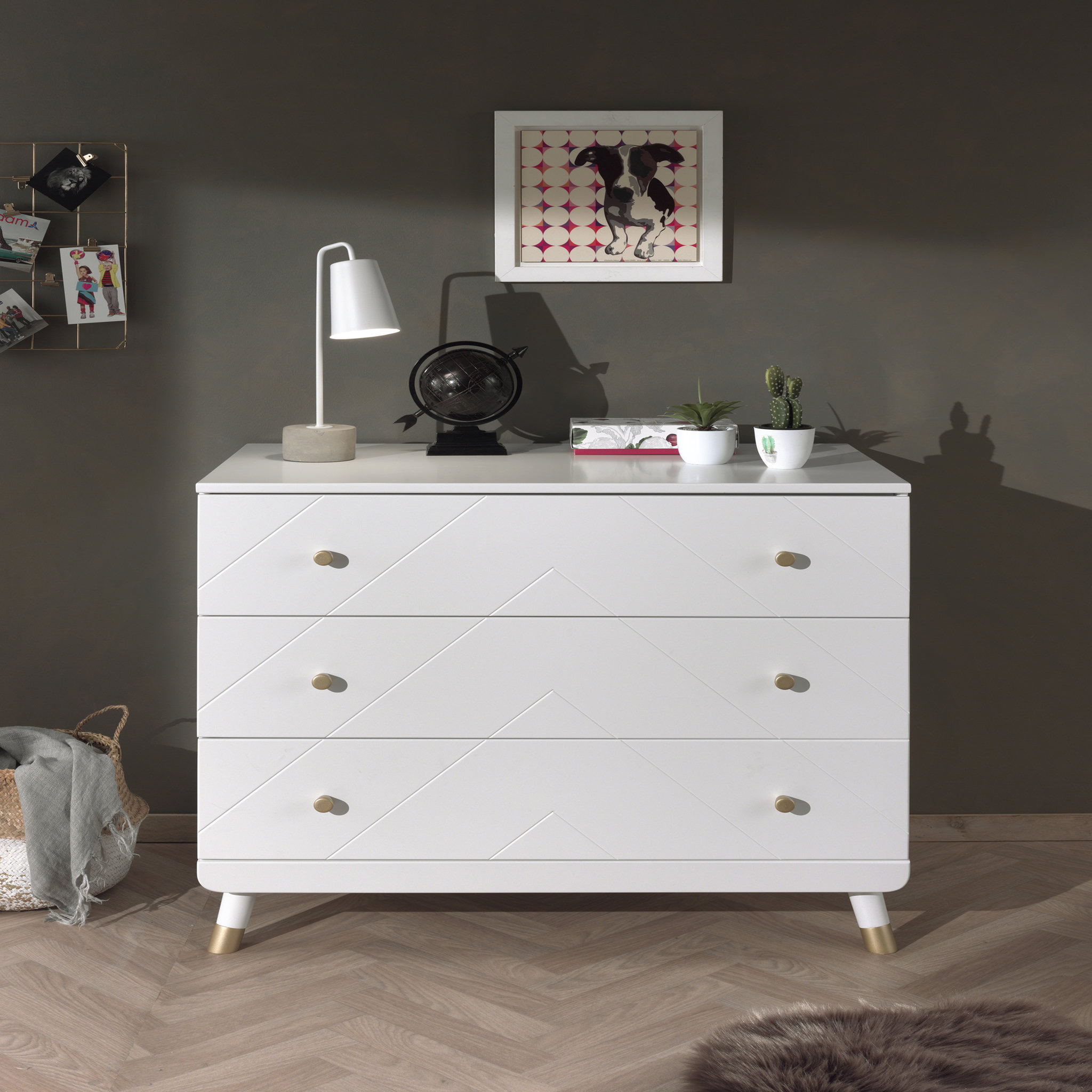 Commode 3 tiroirs L100cm EMMY