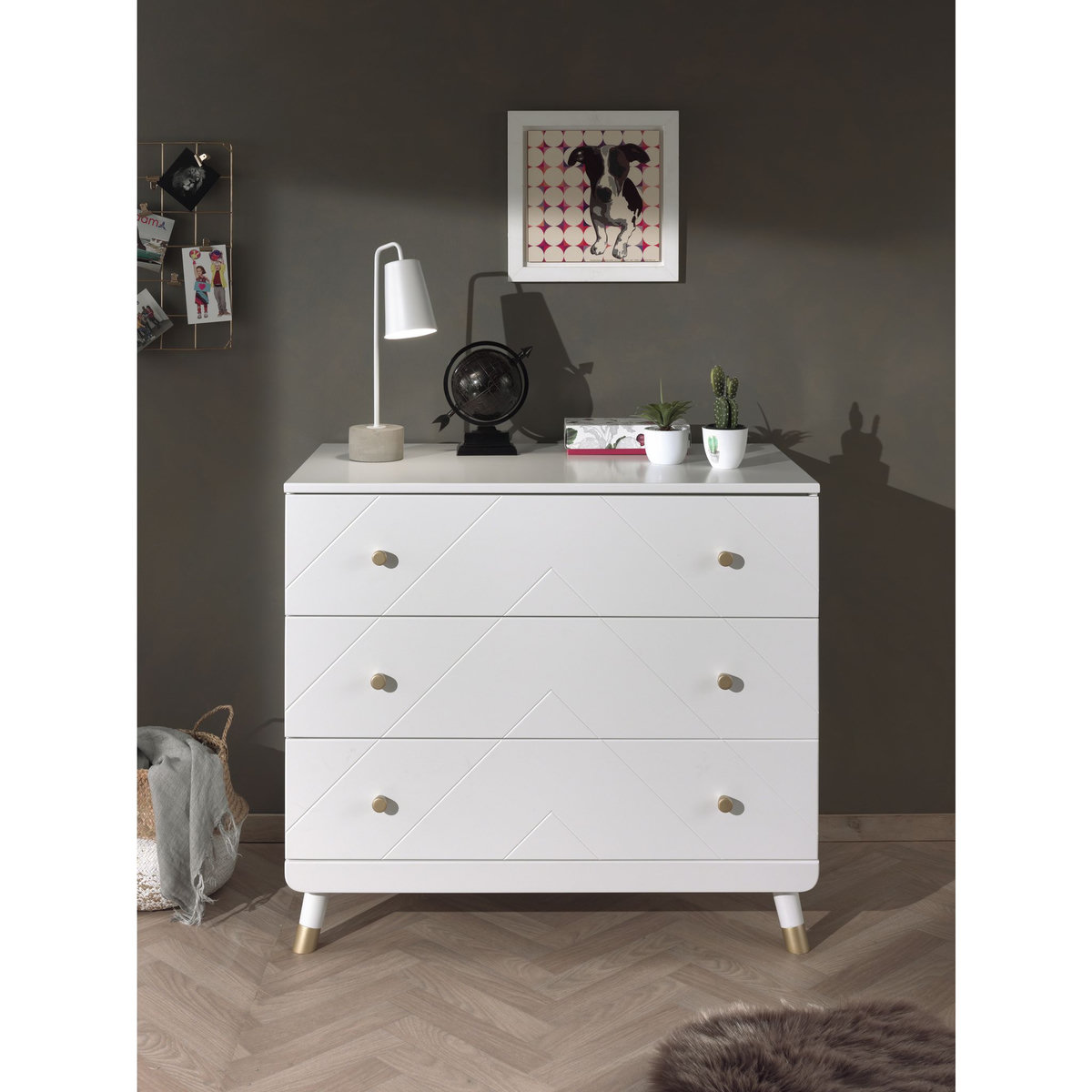 Commode 3 tiroirs L100cm EMMY