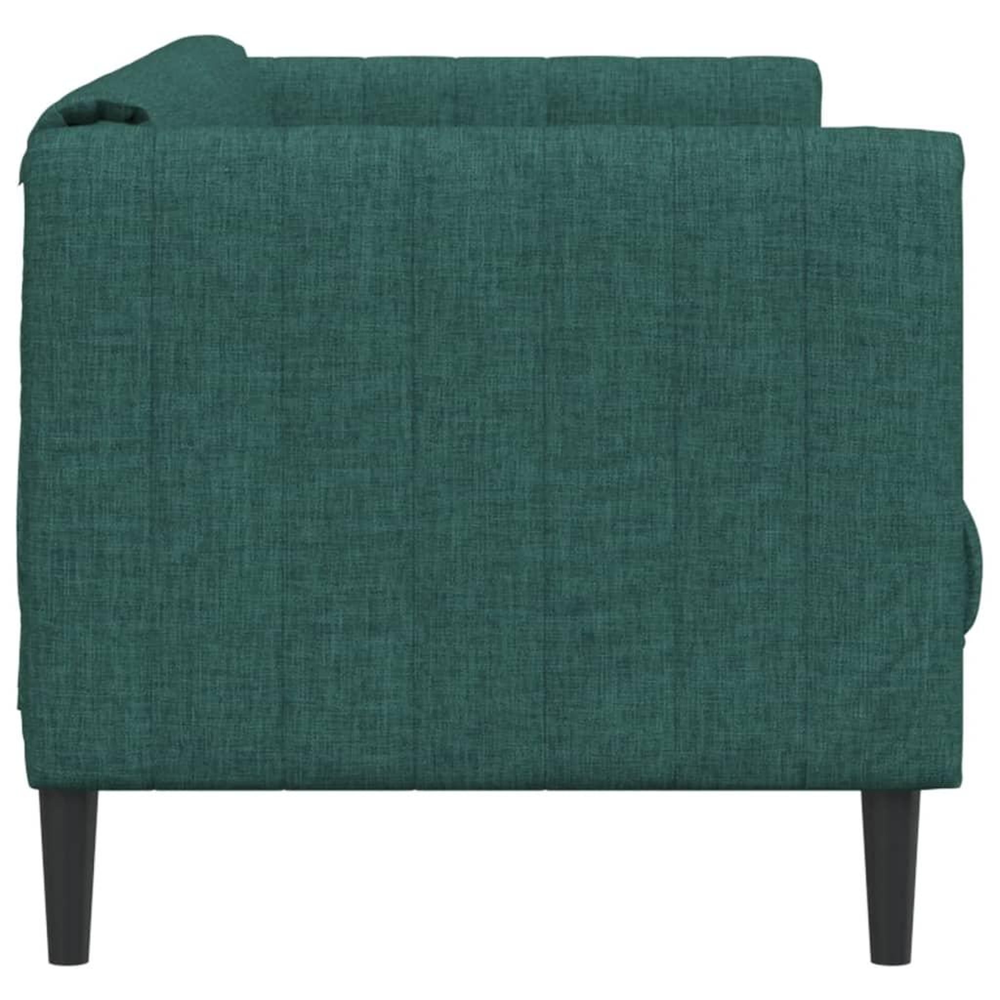Voir la diapositive 5 : VIDAXL Canape a 3 places vert fonce tissu
