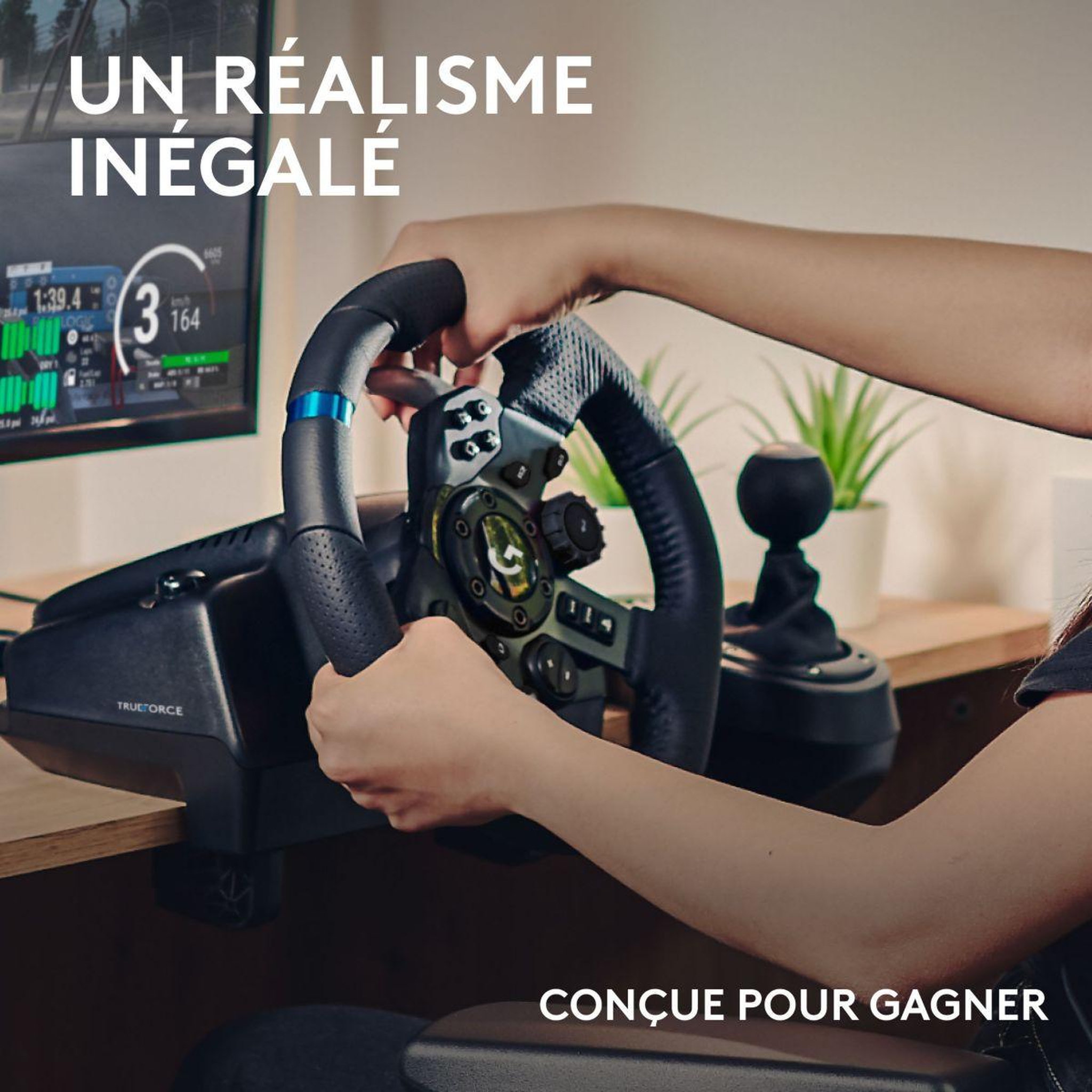 Voir la diapositive 3 : Logitech Volant + levier de vitesses + pédalier g923 se playstation