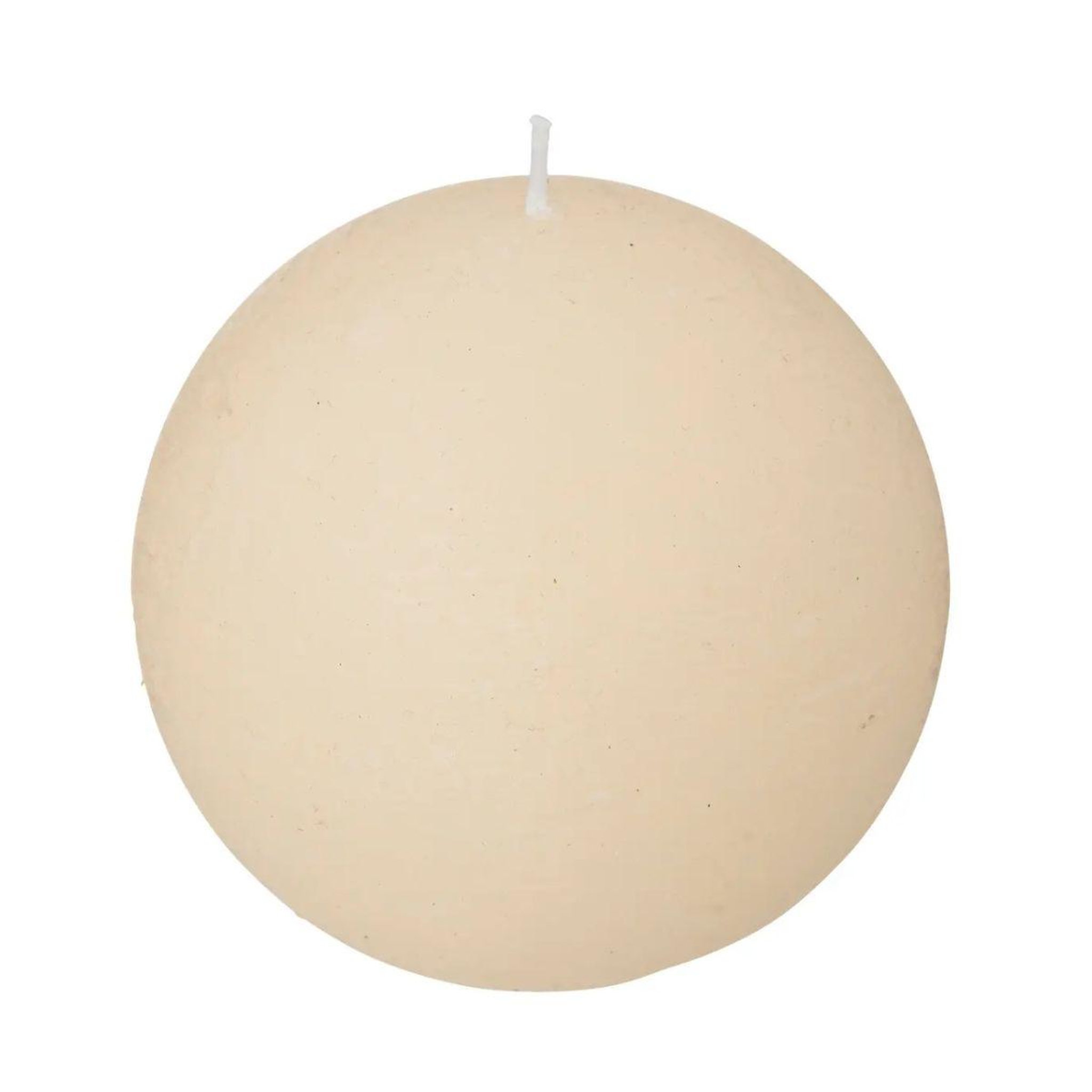 ATMOSPHERA Bougie boule  rustic  10cm ivoire