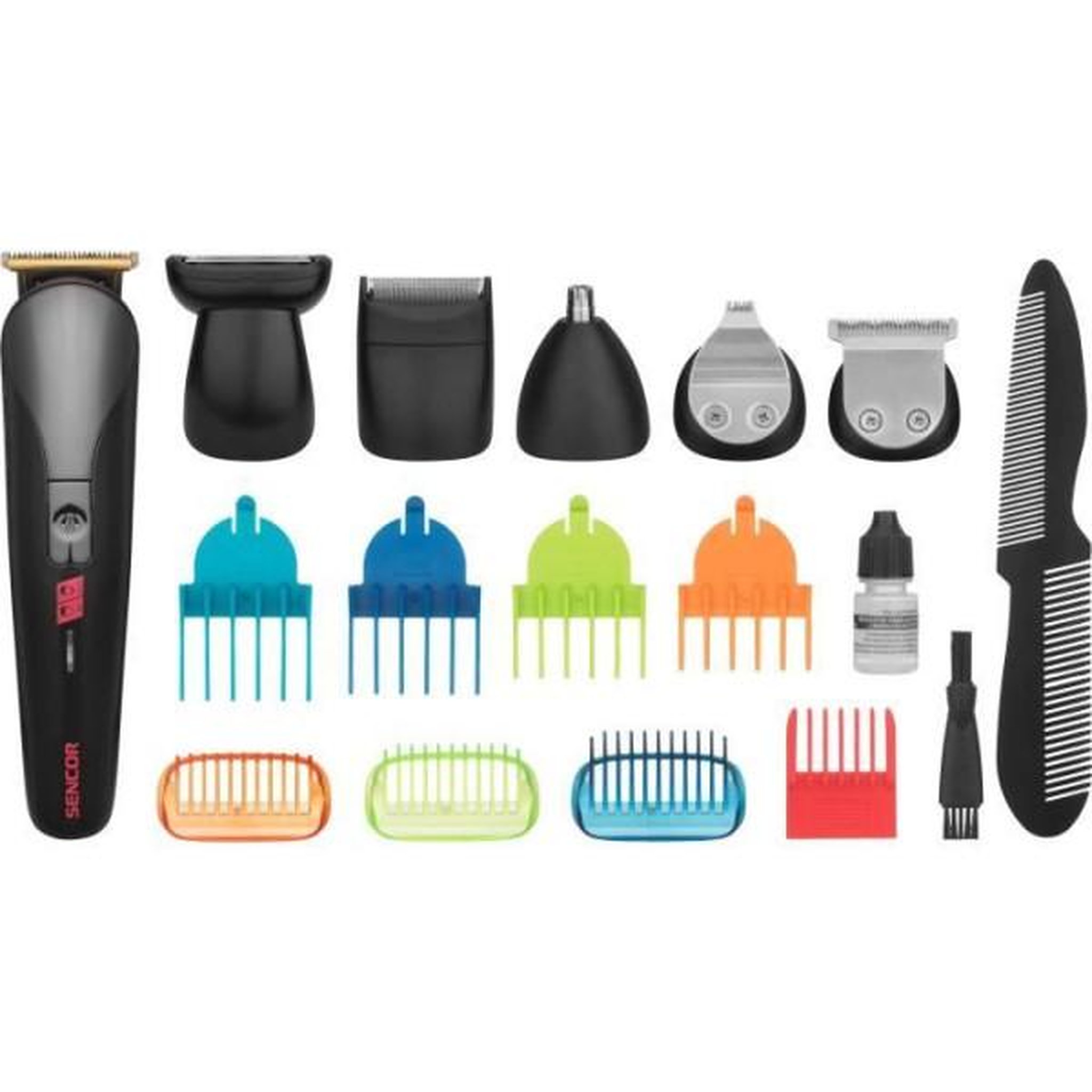 Voir la diapositive 5 : MARKET24 Tondeuse a Cheveux  a cheveux - SENCOR - SHP 7411BK - 12 accessoires - Rechargeable - Noir