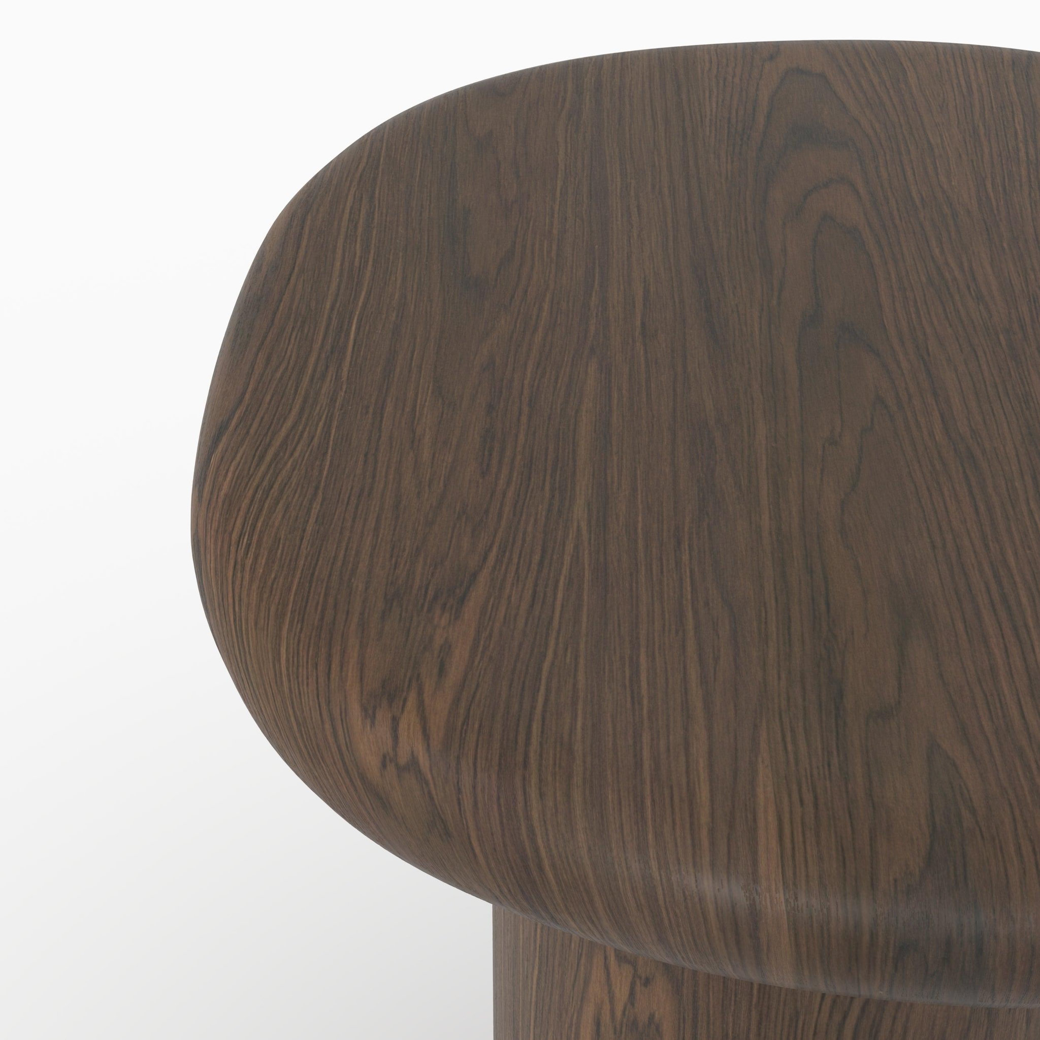 Voir la diapositive 5 : MAISON PAVANE Table d'appoint en placage noyer, D48,5 cm-Nubia