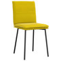 Voir la diapositive 3 : VIDAXL Chaises a manger lot de 4 jaune velours