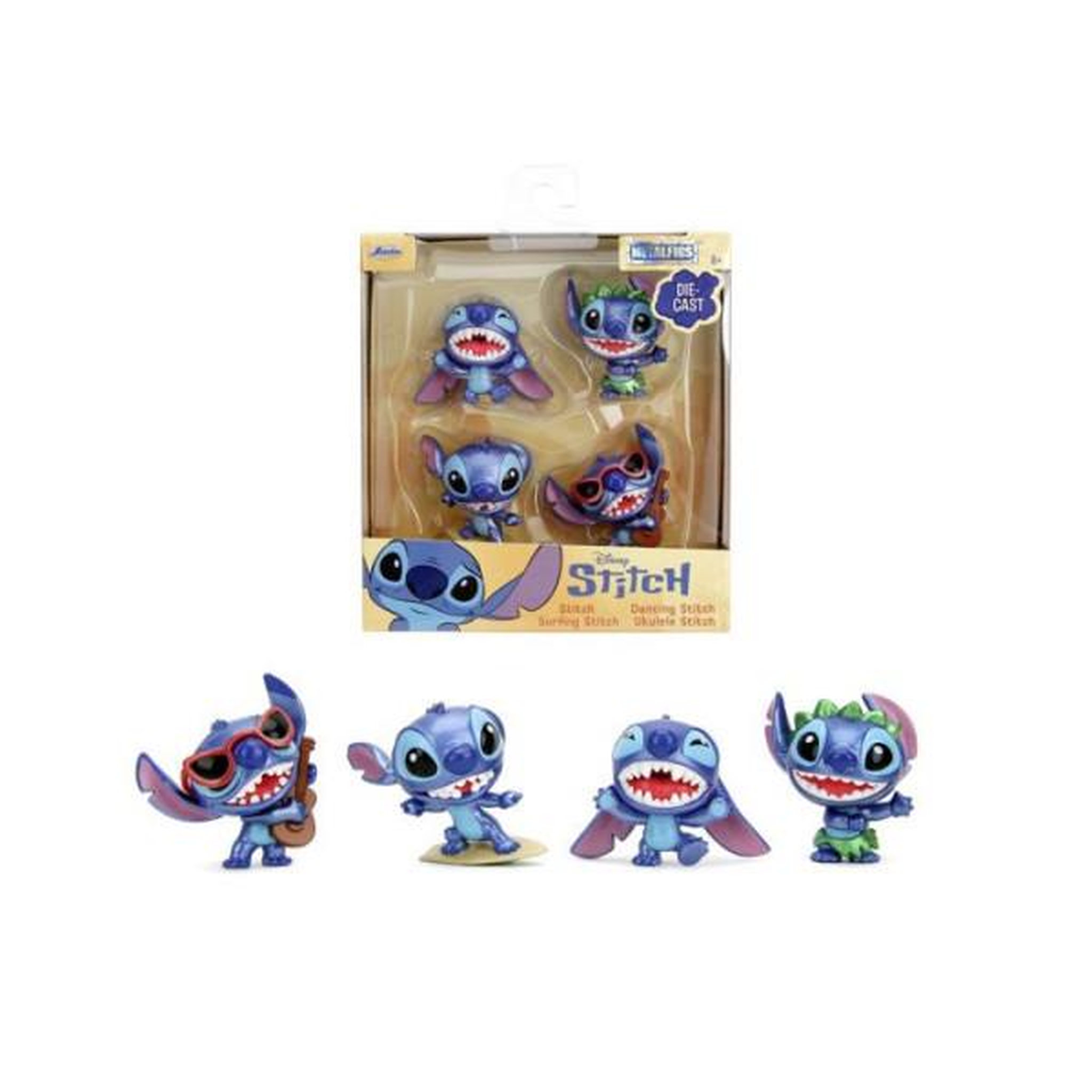 JACQUELINE RIU Jada - Figurines Stitch - 6cm - Set 4 pieces - Des 8 ans