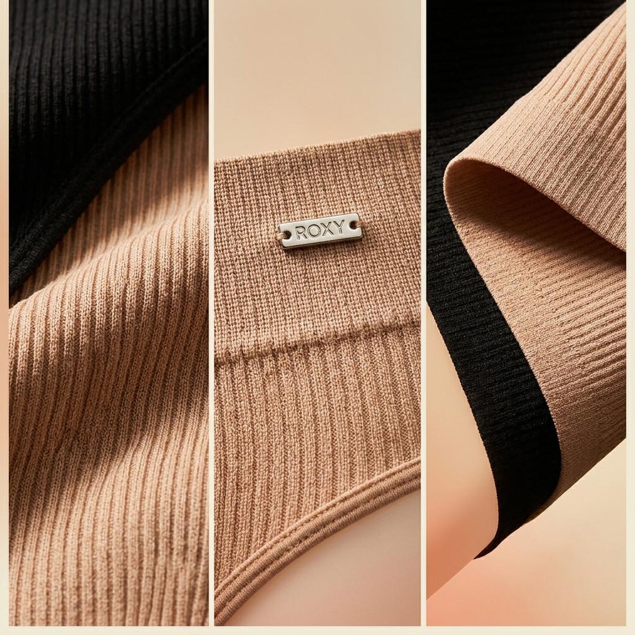 Voir la diapositive 3 : ROXY ROXY Culottes Seamless Côtelées x4 - Noir & Chair