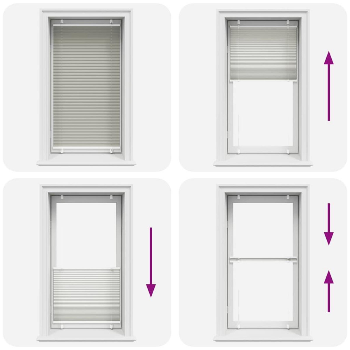 VIDAXL Store plisse gris clair 80x100 cm largeur du tissu 79,4 cm