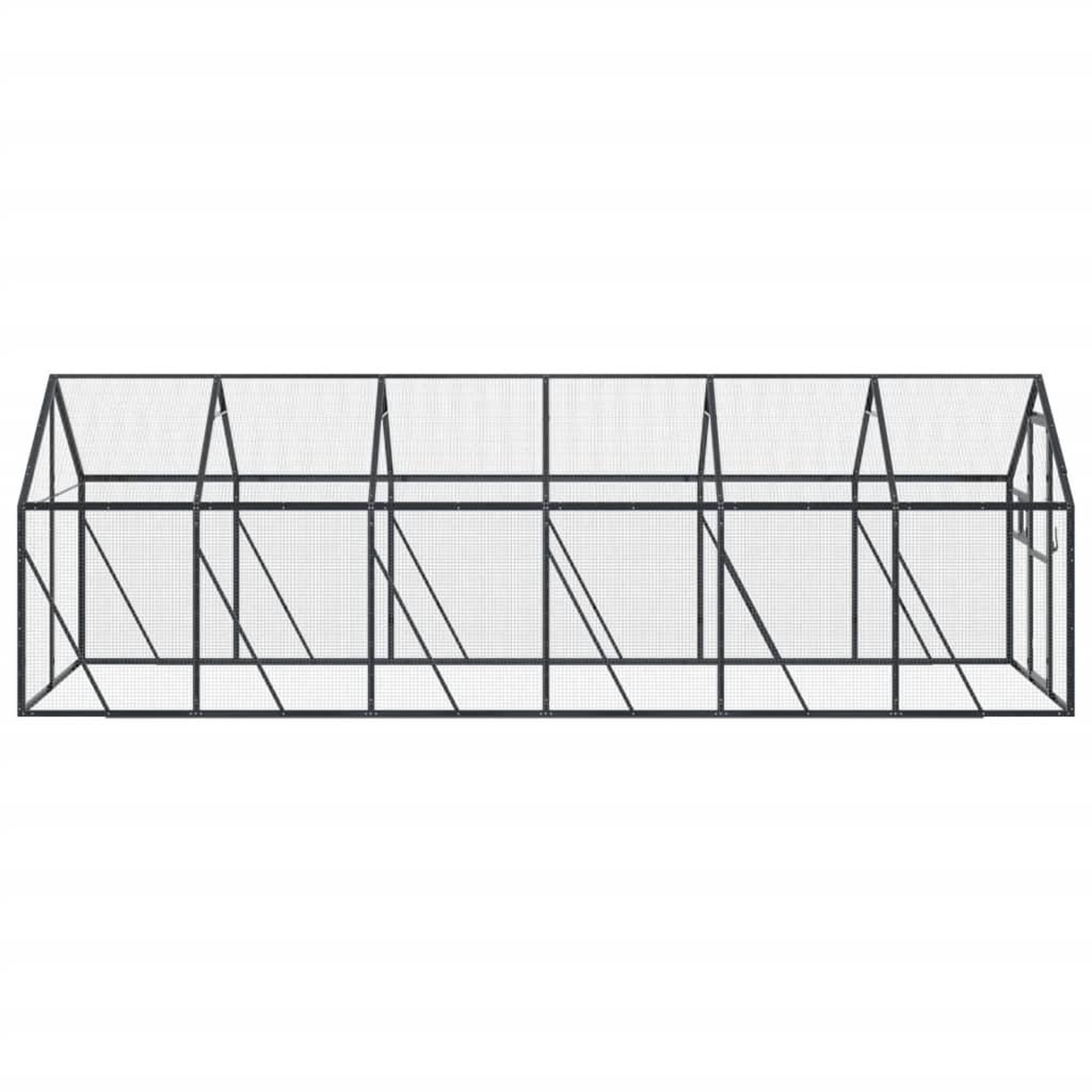 Voir la diapositive 4 : VIDAXL Voliere anthracite 1,79x6x1,85 m aluminium