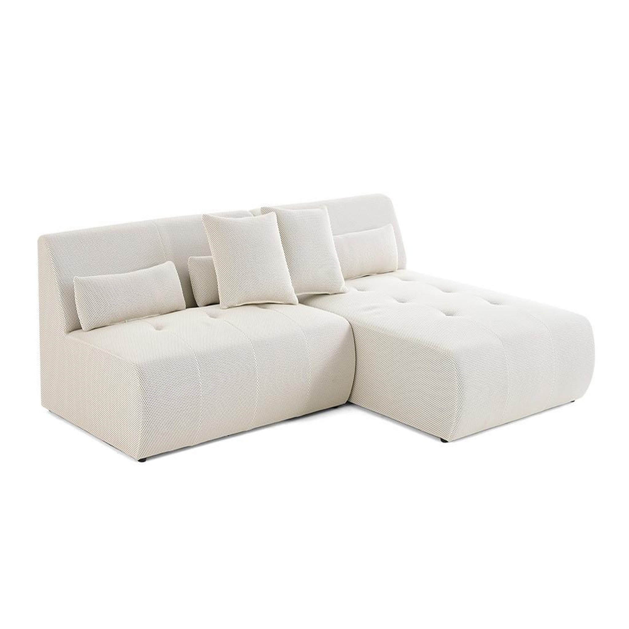 Voir la diapositive 2 : LISA DESIGN Onyx - canapé modulable d'angle réversible 4 places - en tissu mailles 3d