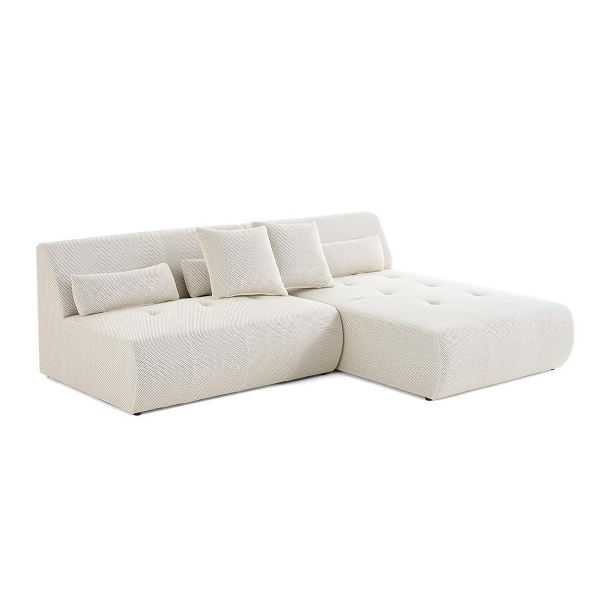 LISA DESIGN Onyx - canapé modulable d'angle réversible 4 places - en tissu mailles 3d