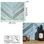 Voir la diapositive 3 : The Home Deco Factory 4 crédences adhésives motifs chevrons effet Zellige