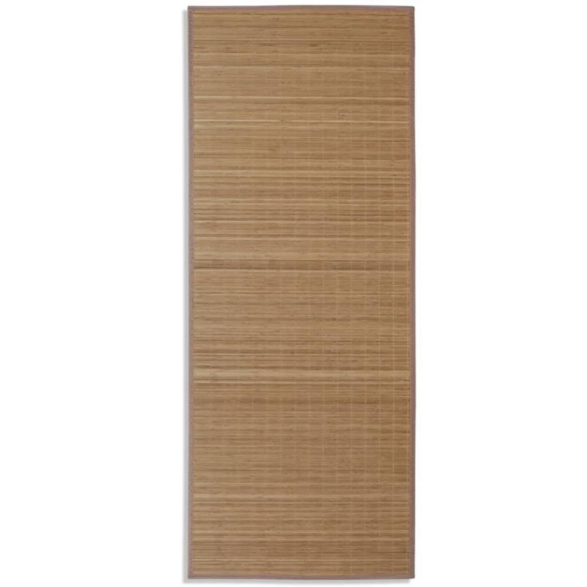 VIDAXL Tapis en bambou marron a latte rectangulaire 80 x 200 cm