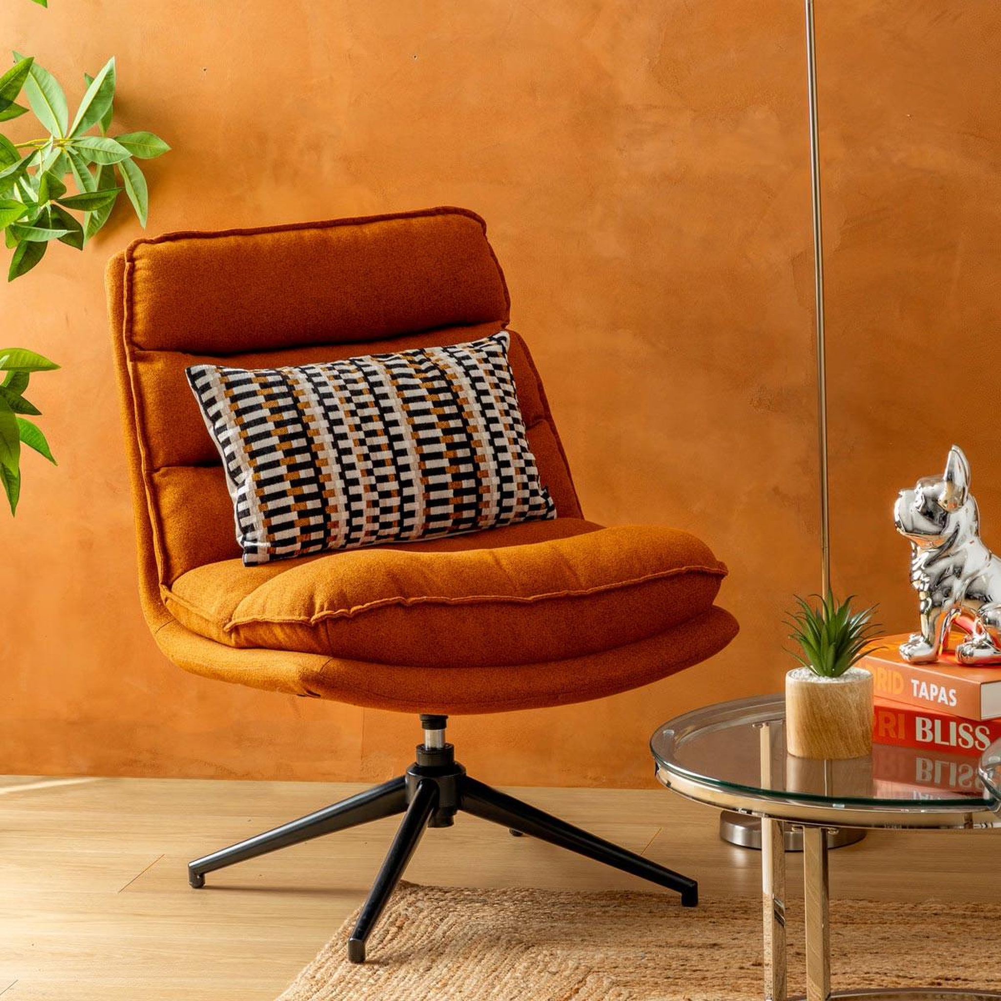 Voir la diapositive 5 : ATMOSPHERA Fauteuil pivotant  harper  87cm ambre