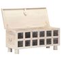 Voir la diapositive 2 : VIDAXL Boîte de rangement Blanc 110x40x45 cm Bois d'acacia massif