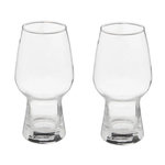 SECRET DE GOURMET Lot de 2 Verres à Bière  Design  43cl Transparent