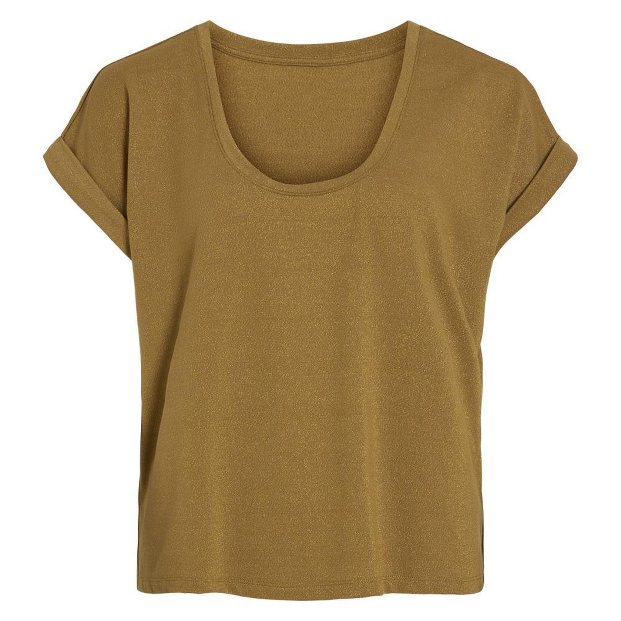 Vila T-Shirt Marron Femme Vila Luxi. Coloris disponibles : Marron