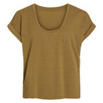 Vila T-Shirt Marron Femme Vila Luxi. Coloris disponibles : Marron