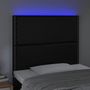 Voir la diapositive 3 : VIDAXL Tete de lit a LED Noir 90x5x118/128 cm Similicuir