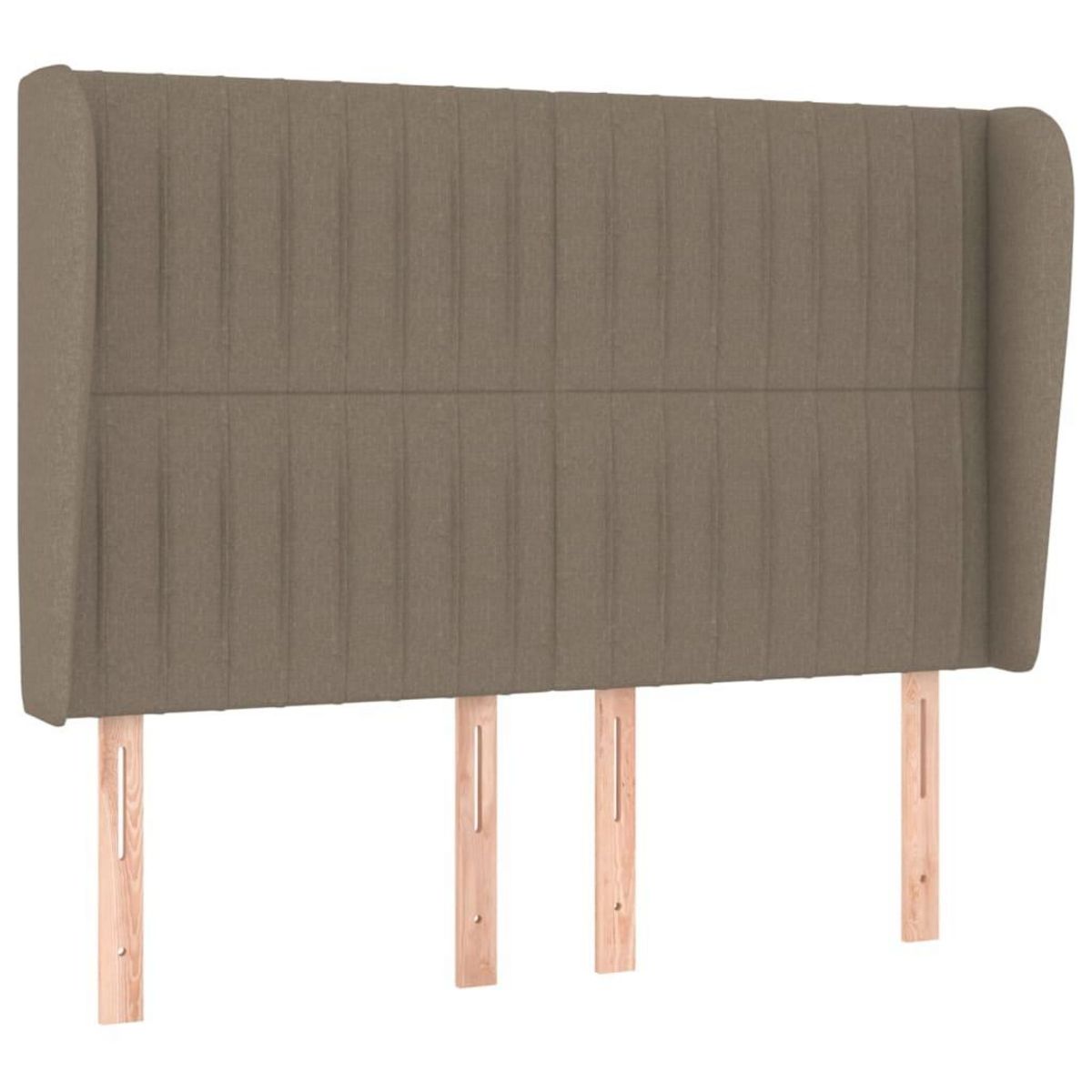 VIDAXL Tete de lit avec oreilles Taupe 147x23x118/128 cm Tissu