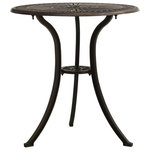 VIDAXL Table de jardin Bronze 62x62x65 cm Aluminium coule