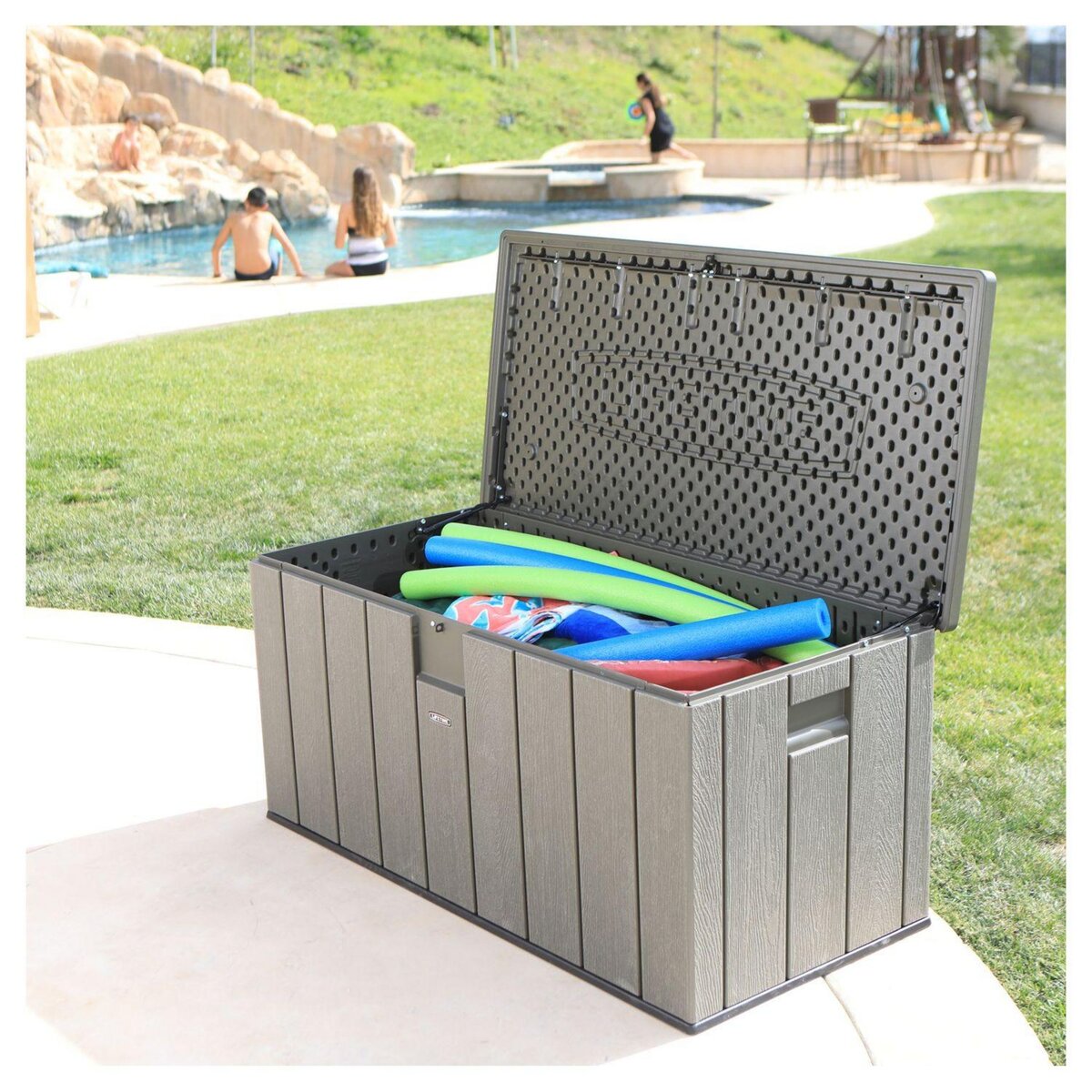 LIFETIME Coffre de rangement jardin résine - Marron - 0,75m3