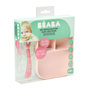 Voir la diapositive 2 : BEABA Set repas silicone 2 pièces compartimenté - rose