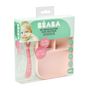 Voir la diapositive 2 : BEABA Set repas silicone 2 pièces compartimenté - rose