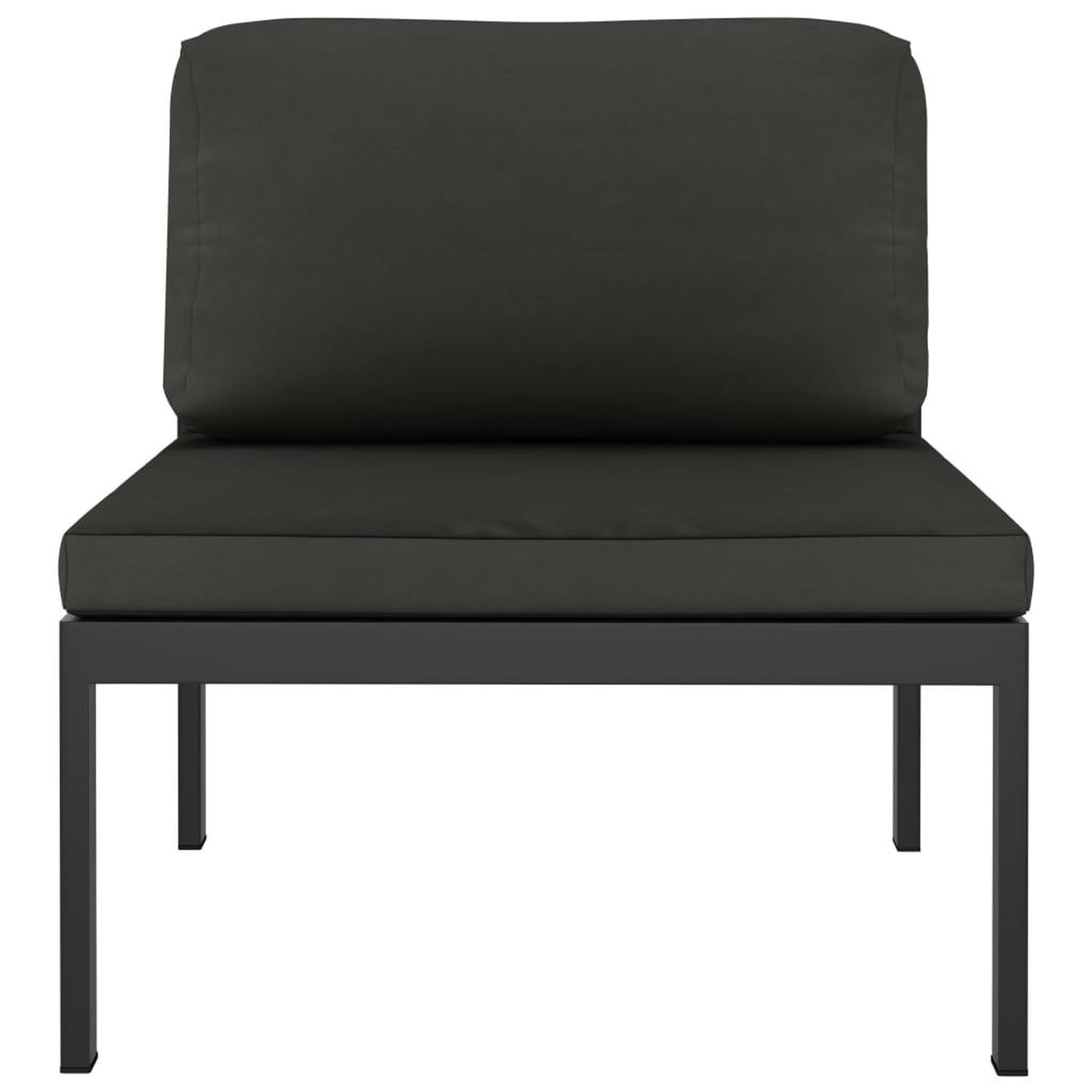 Voir la diapositive 2 : VIDAXL Canape central sectionnel avec coussins Aluminium Anthracite
