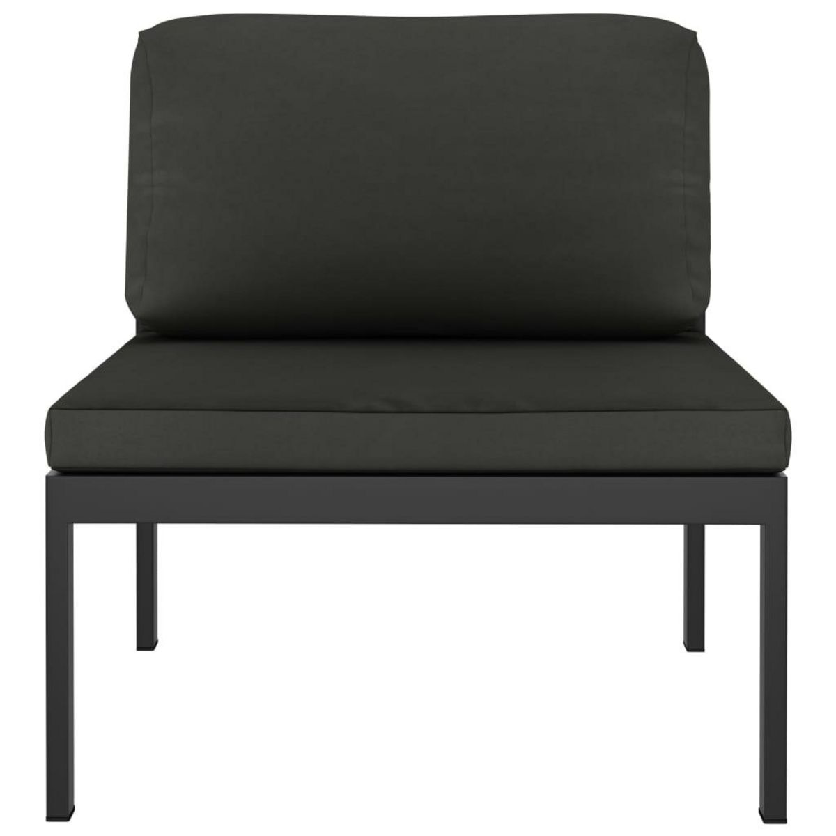 VIDAXL Canape central sectionnel avec coussins Aluminium Anthracite